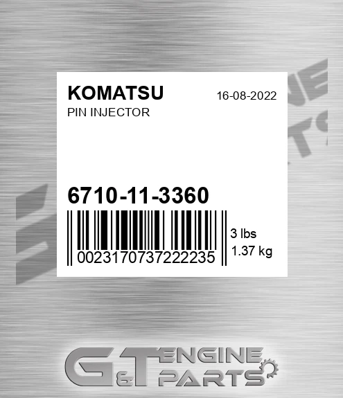 6710-11-3360 Pin Injector for KOMATSU
