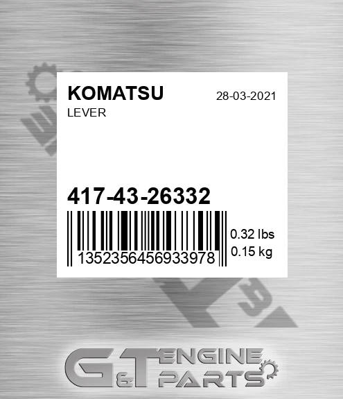 417-43-26332 Lever for KOMATSU