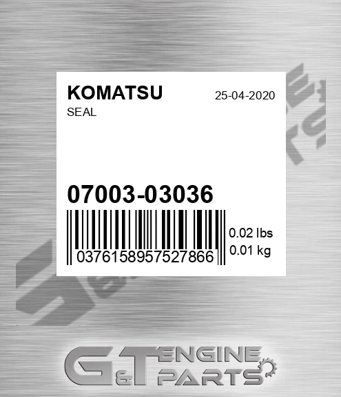 07003-03036 Seal for KOMATSU