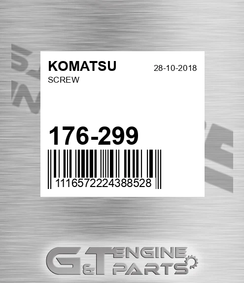 176-299 Screw for KOMATSU