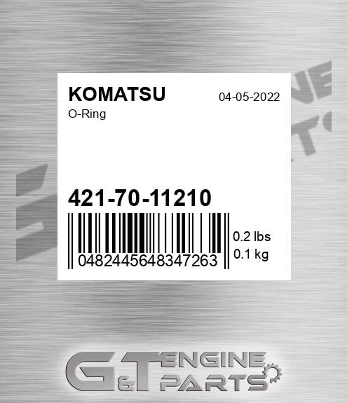 421-70-11210 O-ring for KOMATSU