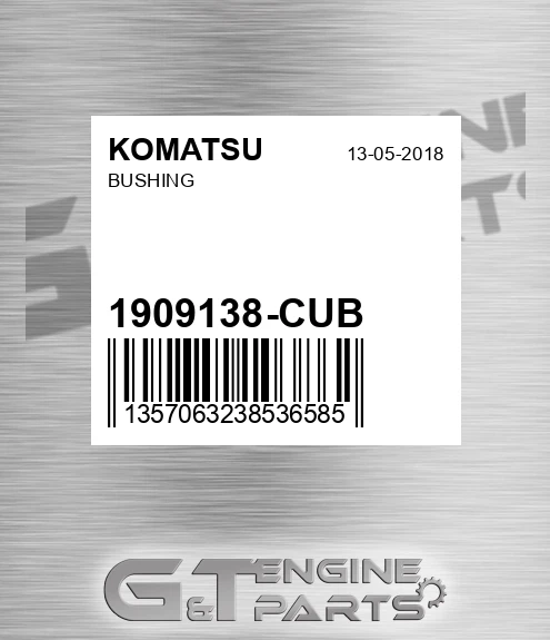 1909138-CUB Bushing for KOMATSU