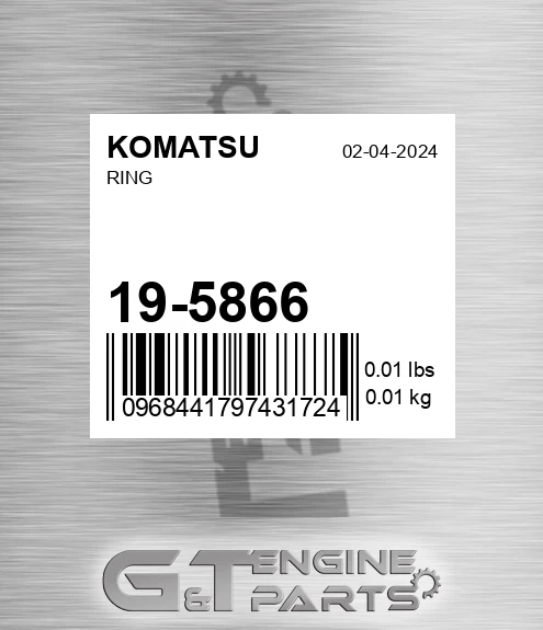 19-5866 Ring for KOMATSU