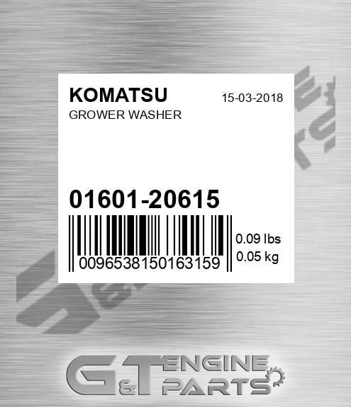 01601-20615 Grower Washer for KOMATSU