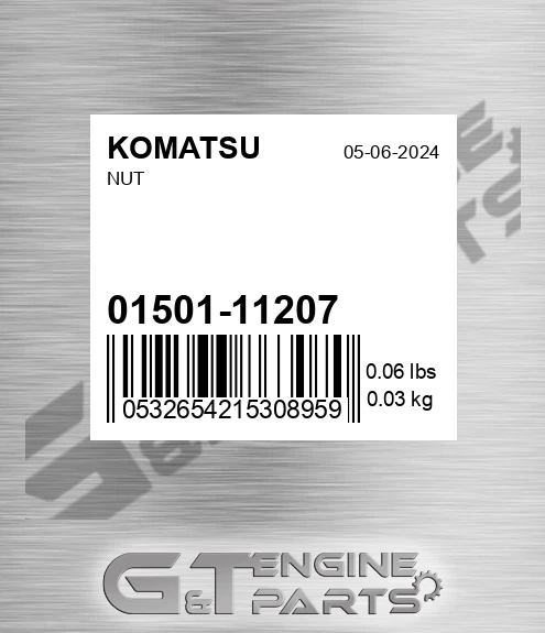 01501-11207 Nut for KOMATSU