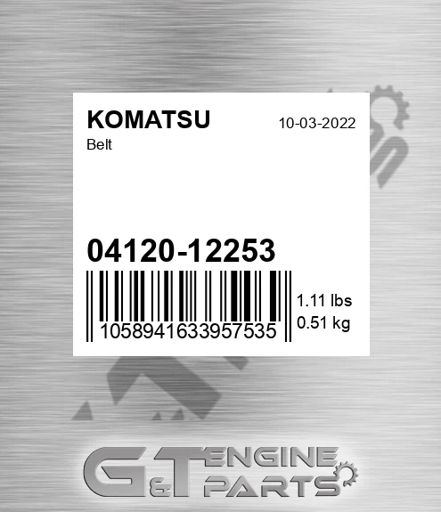 04120-12253 Belt for KOMATSU