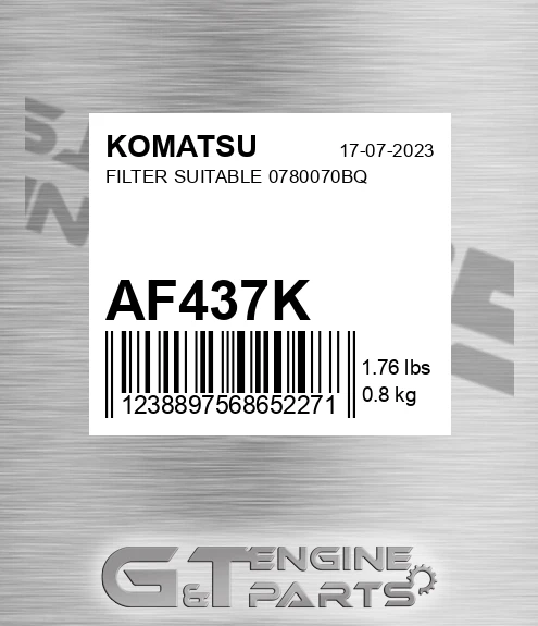 AF437K Filter Suitable 0780070bq