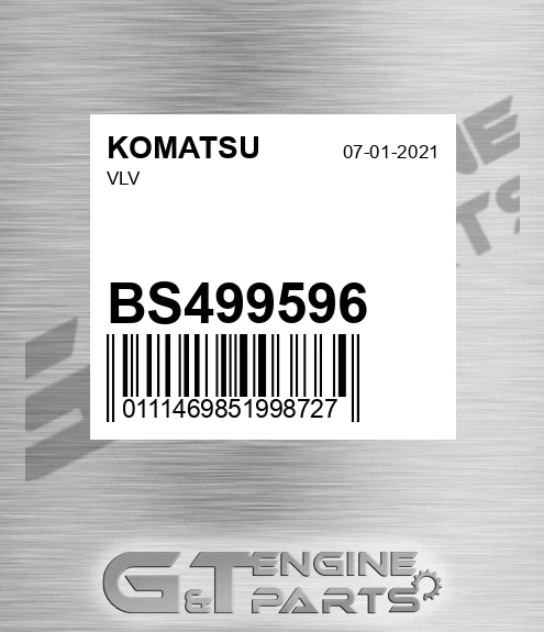BS499596 Vlv for KOMATSU