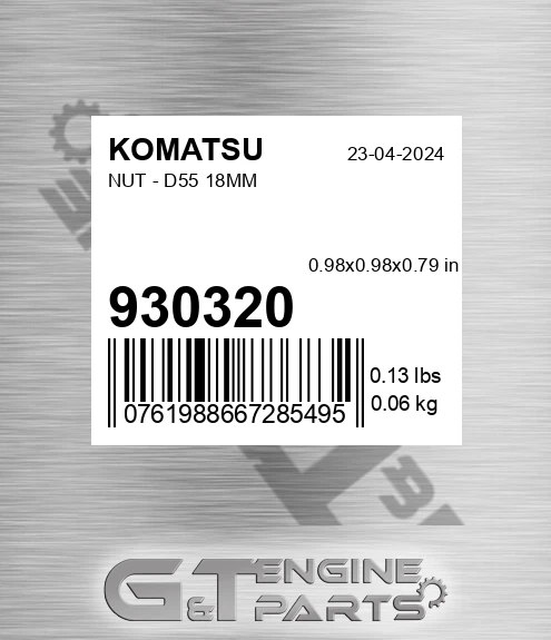 930320 Nut - D55 18mm