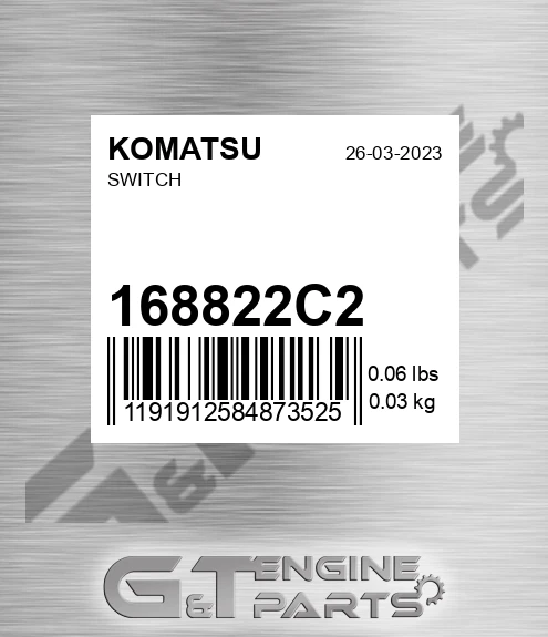 168822C2 Switch for KOMATSU