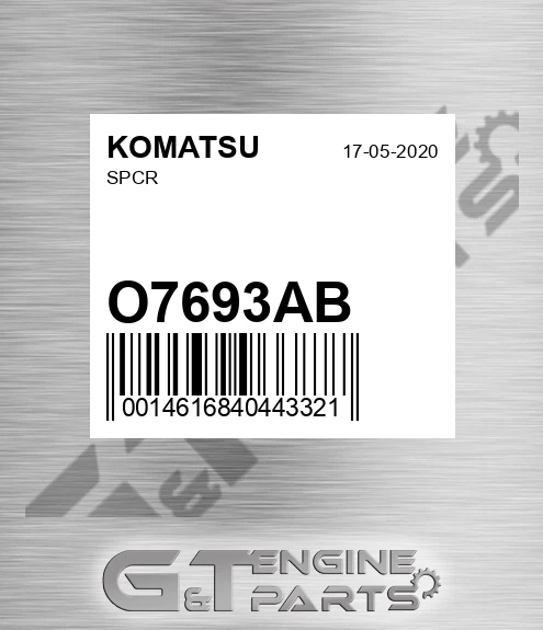 O7693AB KOMATSU Spcr