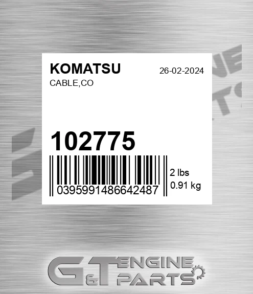 102775 Cable,co for KOMATSU