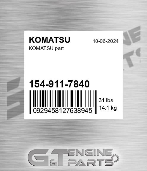 154-911-7840 Part for KOMATSU