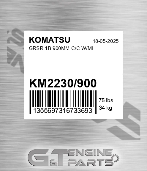KM2230/900 Grsr 1b 900mm C/c W/mh