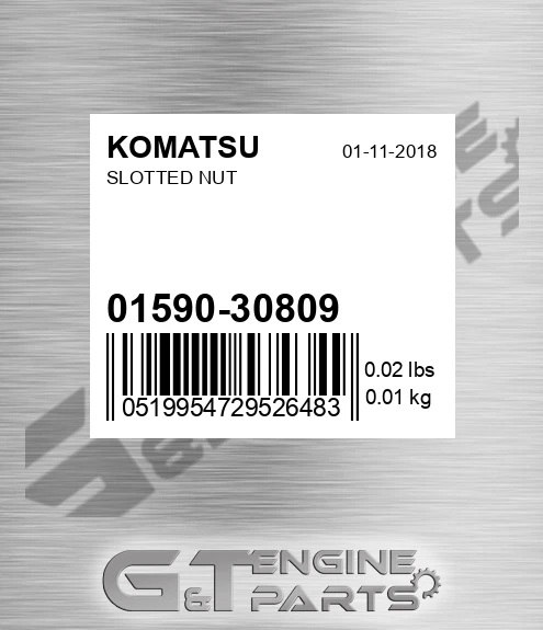 01590-30809 Slotted Nut for KOMATSU