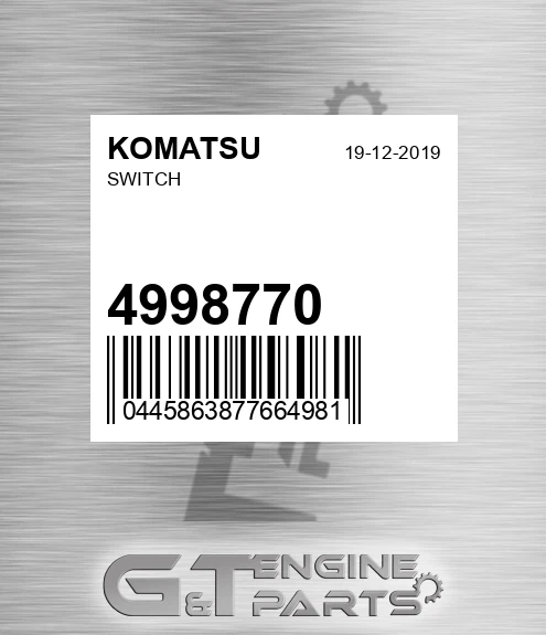 4998770 KOMATSU Switch