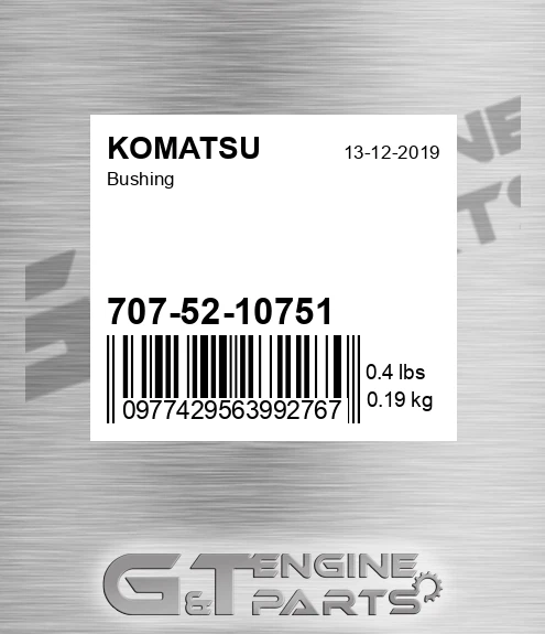 707-52-10751 Bushing for KOMATSU