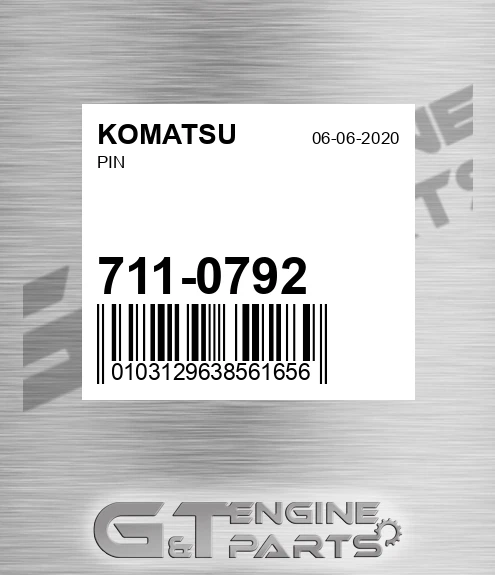 711-0792 Pin for KOMATSU