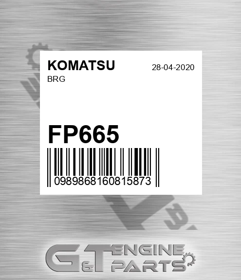 FP665 KOMATSU Brg
