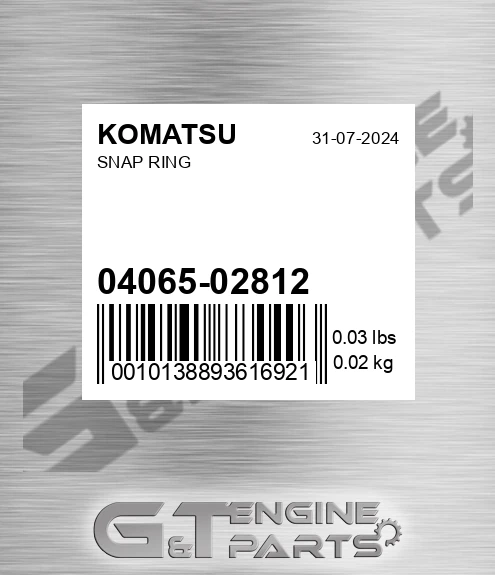 04065-02812 Snap Ring for KOMATSU