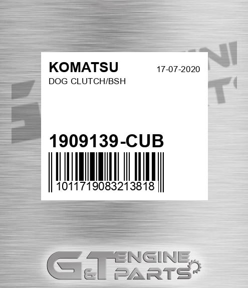 1909139-CUB Dog Clutch/bsh for KOMATSU