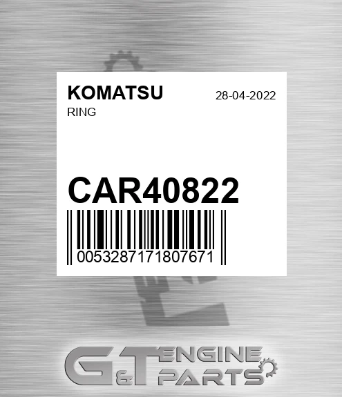 CAR40822 KOMATSU Ring