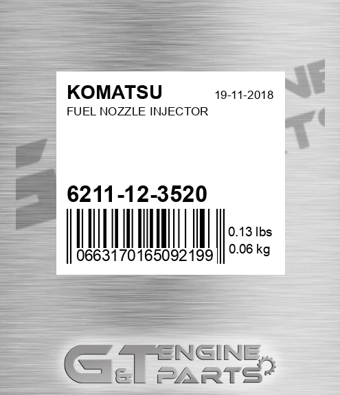 6211-12-3520 Fuel Nozzle Injector for KOMATSU