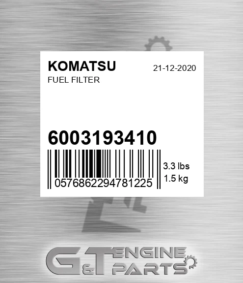 600-319-3410 Fuel Filter for KOMATSU