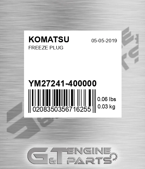 YM27241-400000 Freeze Plug