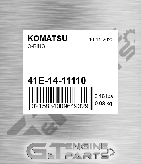 41E-14-11110 O-ring for KOMATSU