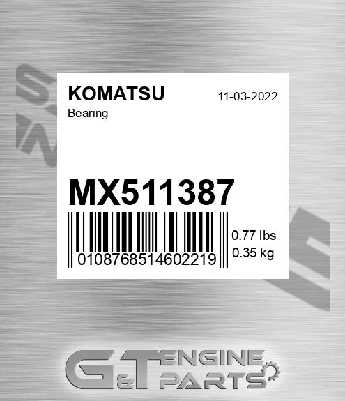 MX511387 KOMATSU Bearing