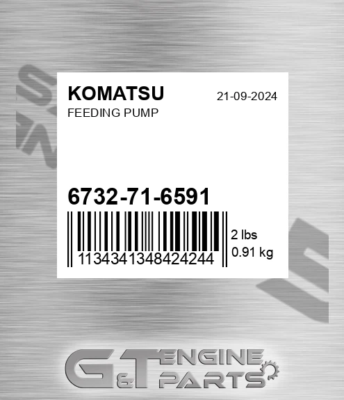 6732-71-6591 Feeding Pump for KOMATSU