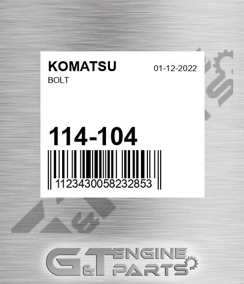 114-104 Bolt