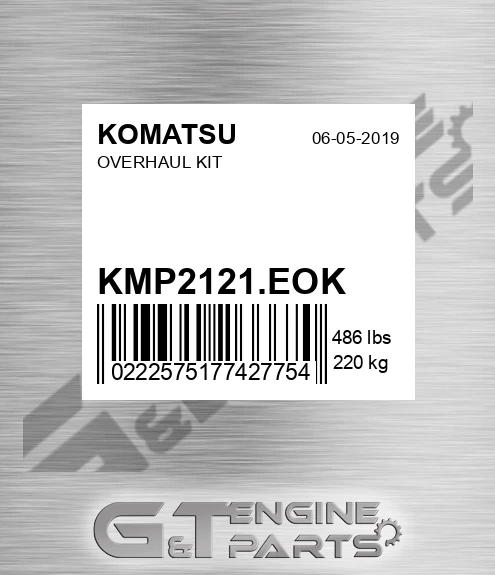KMP2121.EOK Overhaul Kit for KOMATSU