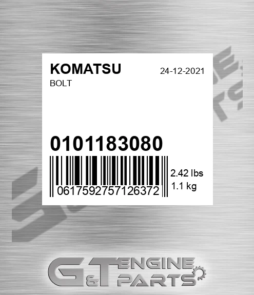 01011-83080 Bolt for KOMATSU