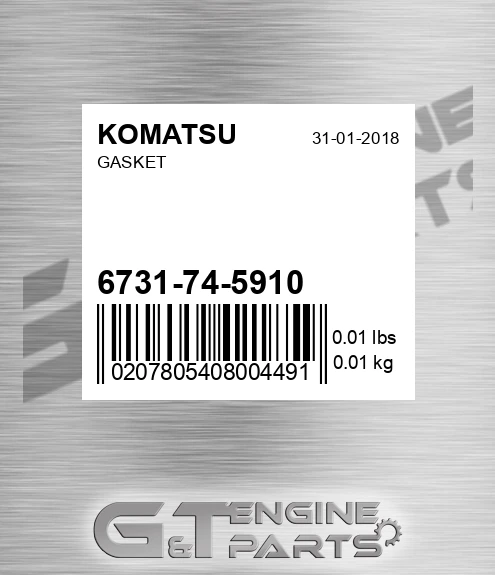 6731-74-5910 Gasket