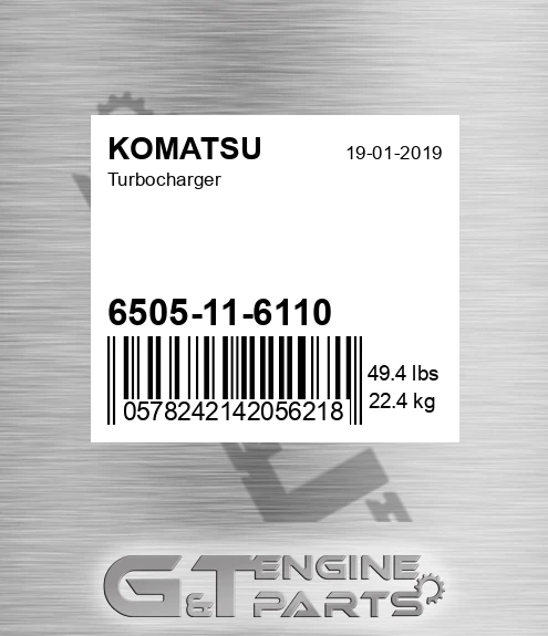6505-11-6110 Turbocharger for KOMATSU
