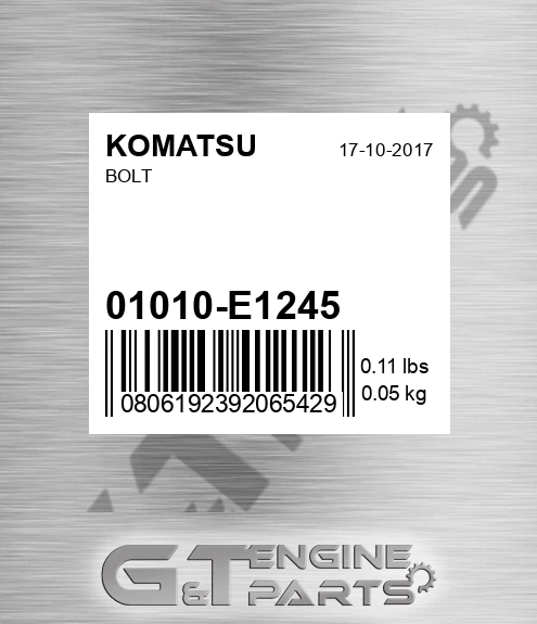 01010-E1245 KOMATSU Bolt