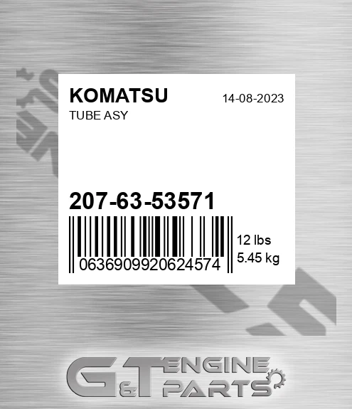 207-63-53571 Tube Asy for KOMATSU