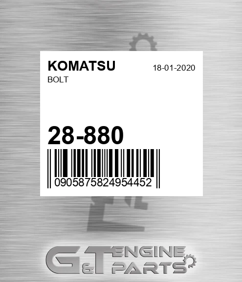 28-880 Bolt