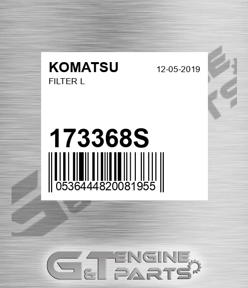 173368S Filter L for KOMATSU
