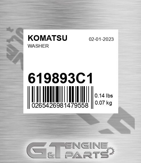 619893C1 Washer for KOMATSU