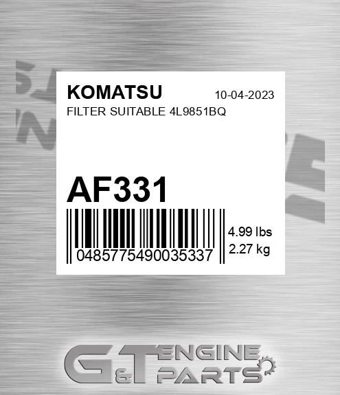 AF331 Filter Suitable 4l9851bq