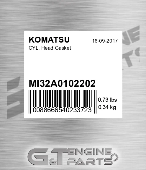 MI32A0102202 Cyl. Head Gasket for KOMATSU