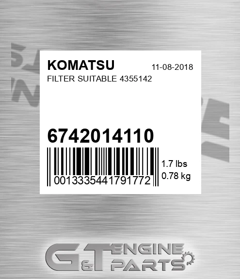 6742-01-4110 Filter Suitable 4355142