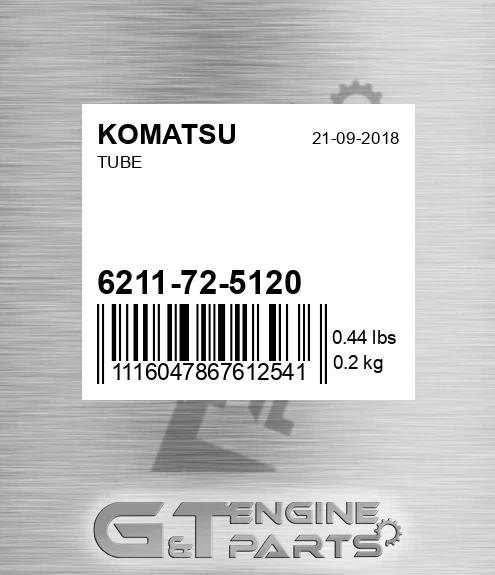 6211-72-5120 Tube for KOMATSU
