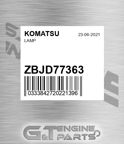 ZBJD77363 KOMATSU Lamp
