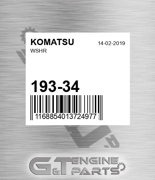 193-34 Wshr for KOMATSU
