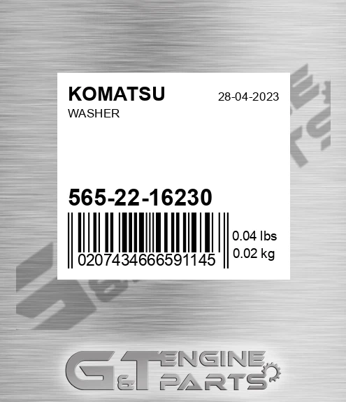 565-22-16230 Washer for KOMATSU