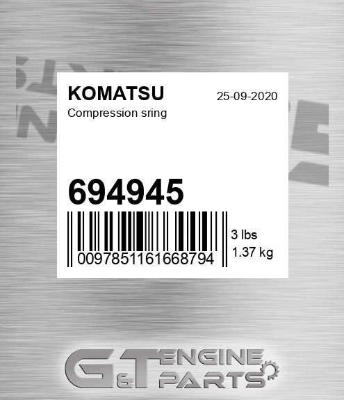 694945 KOMATSU Compression Sring